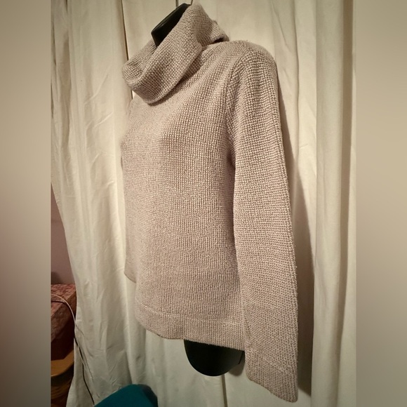 Loft Beige Pullover Turtleneck Sweater Women's Sz PL - Picture 2 of 5